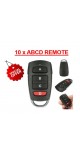 10 x ABCD Remote