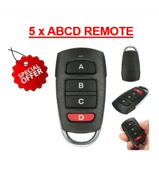 5 x ABCD Universal Remote Control UAE