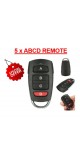 5 x ABCD Remote