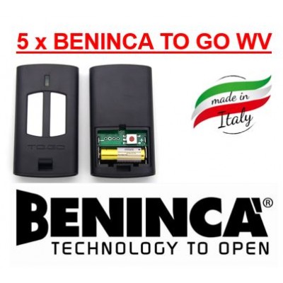 5 x BENINCA TO GO WV Remote Controls in UAE